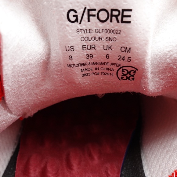 NEW Women's G/FORE G.112 Kiltie Spikeless Golf Shoes GLF00022-SNO Snow/Red